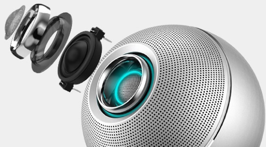 Exploded view of Luna speaker